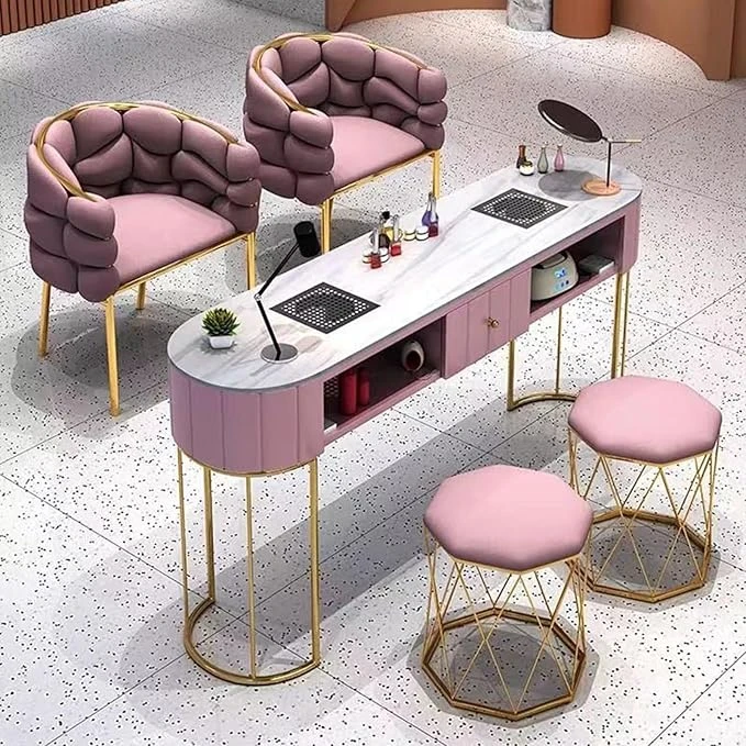 VIP Nail Manicure Table with Seats studio view 2